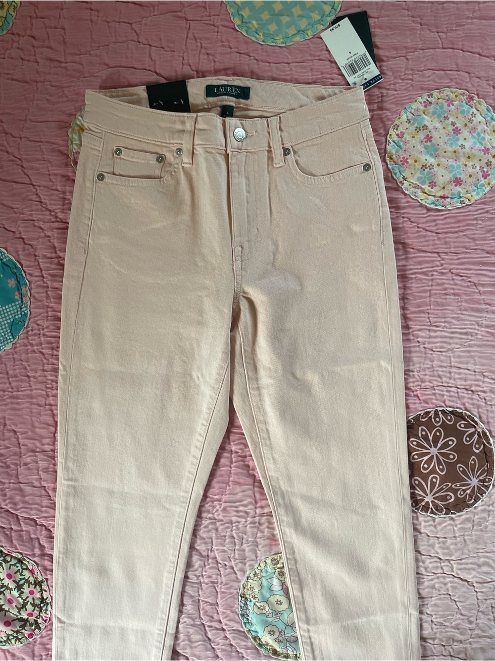 Ralph Lauren Soft Blush Skinny Jeans
